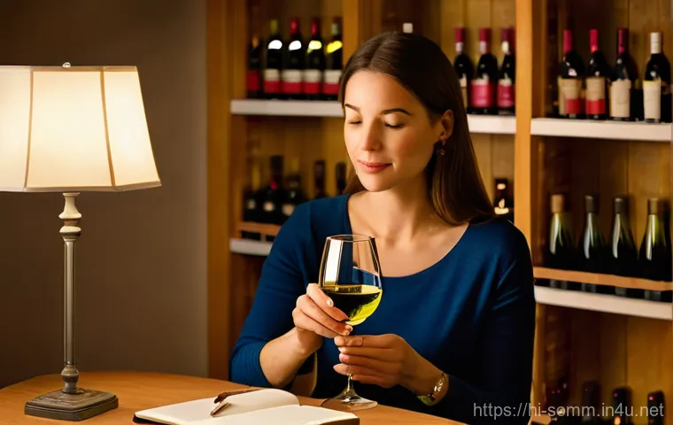 와인 구매 시 주의할 점 - **Prompt 1: Discovering Wine Preferences**
    "A sophisticated, warm-toned photograph of a person, ...