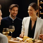 소믈리에가 알아야 할 치즈 매칭법 - **Prompt 1: "The Sommelier's Art of Pairing"**
    "An elegant, warm, and inviting wine cellar or up...