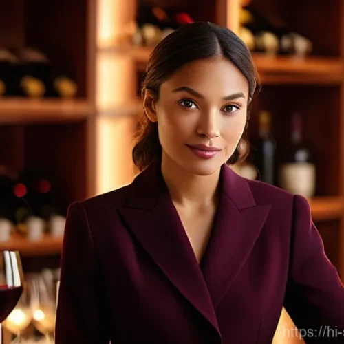 와인 테이스팅 실무 기초 - **Prompt:** A sophisticated individual, elegantly dressed in modest, contemporary attire, gently swi...