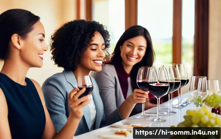 와인에 대한 기본 상식 - **Prompt 1: A sophisticated wine tasting event in a warm, inviting setting.**
    A diverse group of...